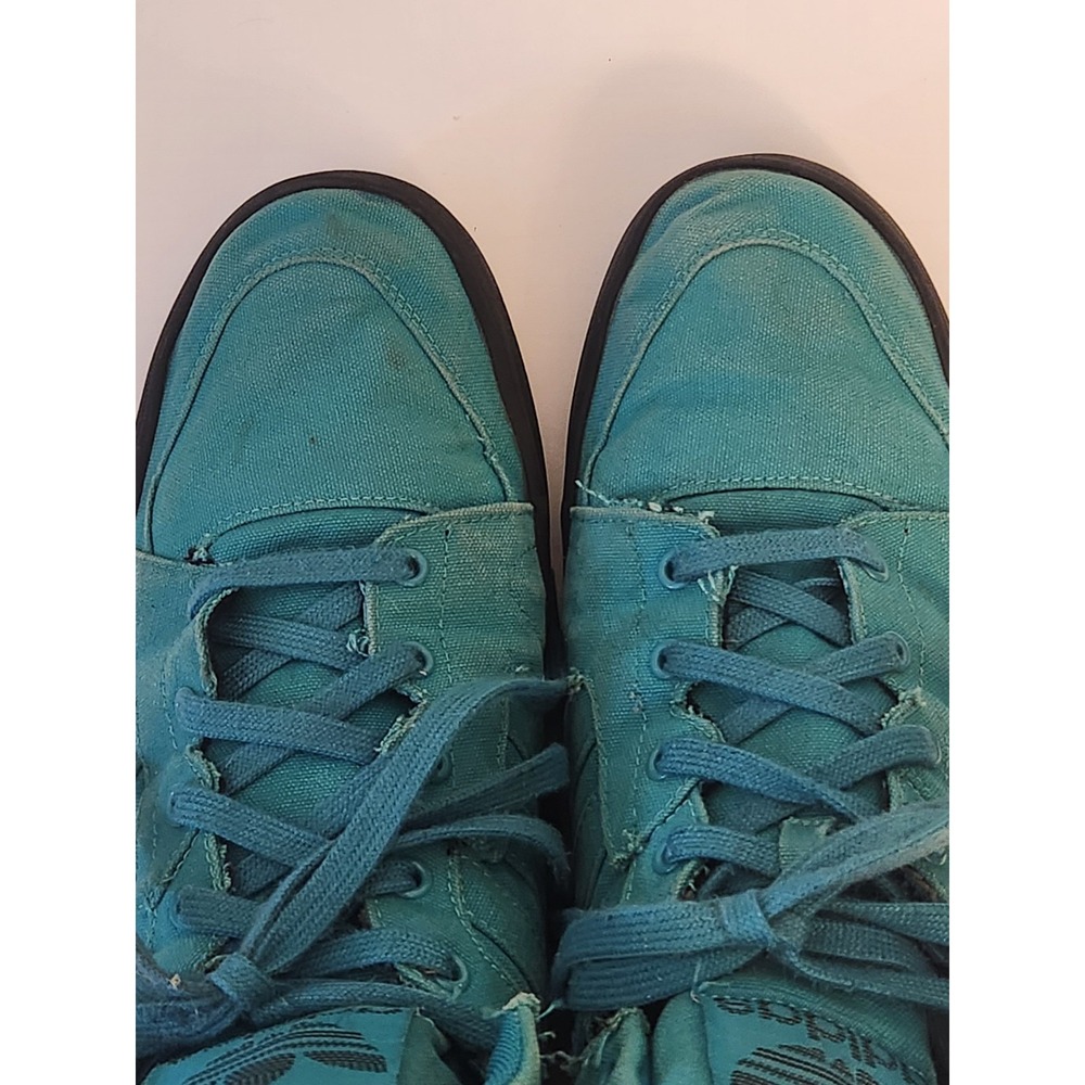 Adidas Originals Instinct Mid Rst Retro Adidas Sneakers Size 11.5 Teal Canvas - Picture 10 of 13